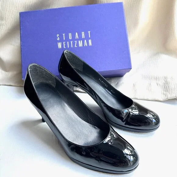 STUART WEITZMAN - Patent Leather womens Platform shoes 8.5 M w/Box - Picture 2 of 11
